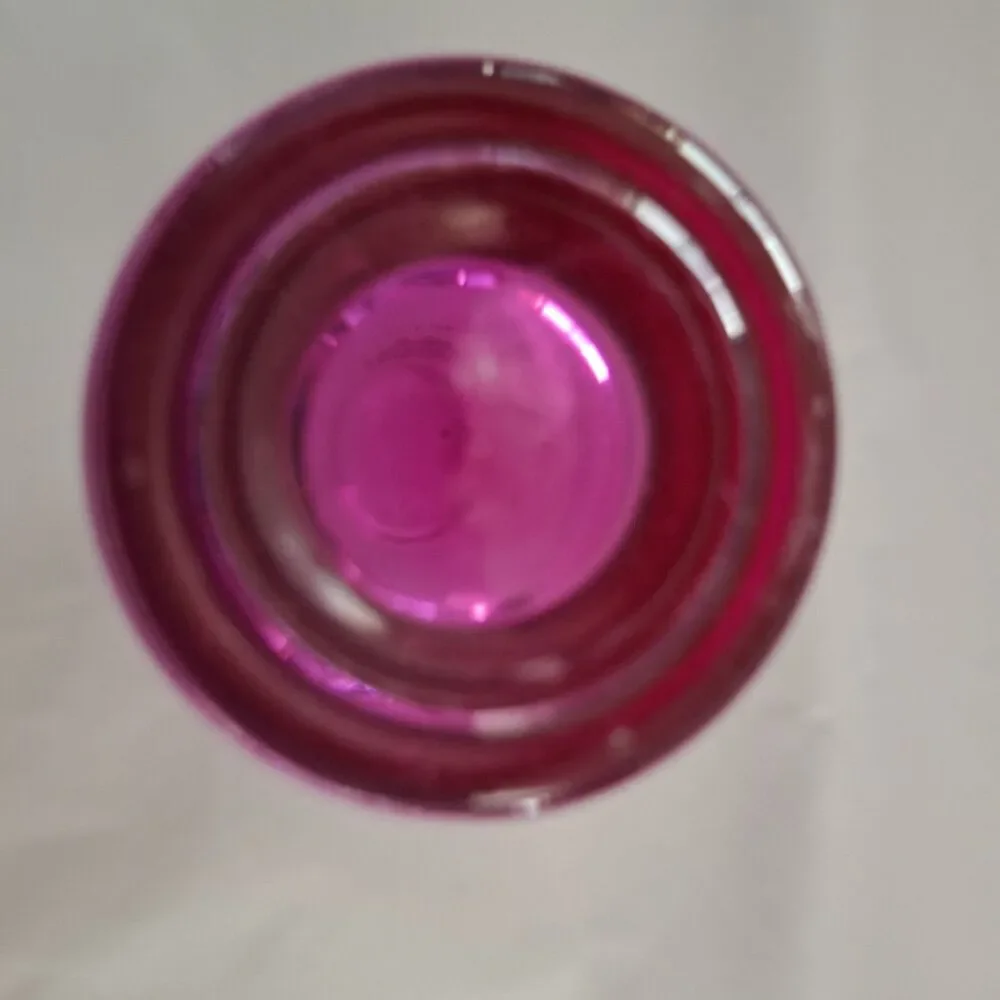 Los Cabos Mexico Delight Tall Shot Glass Mayan Style Sun Pink Tint Souvenir
